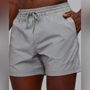 VRST Men's Gray Slim-Fit Shorts